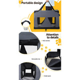 Darrahopens Pet Care > Dog Supplies i.Pet Pet Carrier Soft Crate Dog Cat Travel Portable Cage Kennel Foldable 4XL