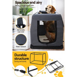 Darrahopens Pet Care > Dog Supplies i.Pet Pet Carrier Soft Crate Dog Cat Travel Portable Cage Kennel Foldable 4XL