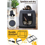 Darrahopens Pet Care > Dog Supplies i.Pet Pet Carrier Soft Crate Dog Cat Travel Portable Cage Kennel Foldable Car M
