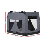 Darrahopens Pet Care > Dog Supplies i.Pet Pet Carrier Soft Crate Dog Cat Travel Portable Cage Kennel Foldable Car M