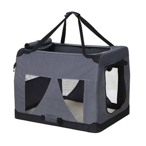 Darrahopens Pet Care > Dog Supplies i.Pet Pet Carrier Soft Crate Dog Cat Travel Portable Cage Kennel Foldable Car XL