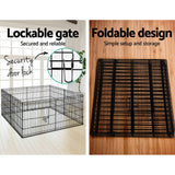 darrahopens Pet Care > Dog Supplies i.Pet Pet Dog Playpen 24" 8 Panel Puppy Exercise Cage Enclosure Fence
