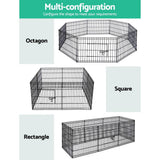 darrahopens Pet Care > Dog Supplies i.Pet Pet Dog Playpen 24" 8 Panel Puppy Exercise Cage Enclosure Fence