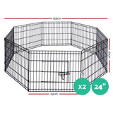 darrahopens Pet Care > Dog Supplies i.Pet Pet Dog Playpen 2X24" 8 Panel Puppy Exercise Cage Enclosure Fence