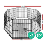 darrahopens Pet Care > Dog Supplies i.Pet Pet Dog Playpen 2X30" 8 Panel Puppy Exercise Cage Enclosure Fence