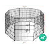 darrahopens Pet Care > Dog Supplies i.Pet Pet Dog Playpen 36" 8 Panel Puppy Exercise Cage Enclosure Fence