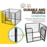 darrahopens Pet Care > Dog Supplies i.Pet Pet Dog Playpen 8 Panel Puppy Exercise Cage Enclosure Fence 80x60cm