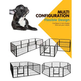 darrahopens Pet Care > Dog Supplies i.Pet Pet Dog Playpen 8 Panel Puppy Exercise Cage Enclosure Fence 80x60cm