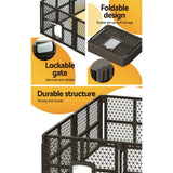 darrahopens Pet Care > Dog Supplies i.Pet Pet Dog Playpen Enclosure 8 Panel Fence Puppy Cage Plastic Play Pen Fold