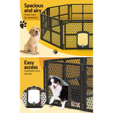 darrahopens Pet Care > Dog Supplies i.Pet Pet Dog Playpen Enclosure 8 Panel Fence Puppy Cage Plastic Play Pen Fold