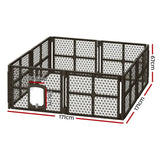 darrahopens Pet Care > Dog Supplies i.Pet Pet Dog Playpen Enclosure 8 Panel Fence Puppy Cage Plastic Play Pen Fold