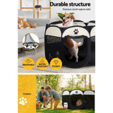 darrahopens Pet Care > Dog Supplies i.Pet Pet Dog Playpen Enclosure Crate 8 Panel Play Pen Tent Bag Fence Puppy XL
