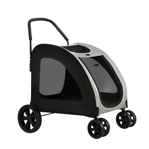 Darrahopens Pet Care > Dog Supplies i.Pet Pet Dog Stroller Pram Large Carrier Cat Travel Foldable Strollers 4 Wheels