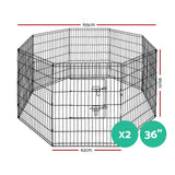 darrahopens Pet Care > Dog Supplies i.Pet Pet Playpen Dog Playpen 2X36" 8 Panel Exercise Cage Enclosure Fence
