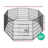 darrahopens Pet Care > Dog Supplies i.Pet Pet Playpen Dog Playpen 30" 8 Panel Puppy Exercise Cage Enclosure Fence