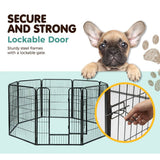 darrahopens Pet Care > Dog Supplies i.Pet Pet Playpen Dog Playpen 40" 8 Panel Puppy Enclosure Fence Cage