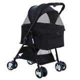 darrahopens Pet Care > Dog Supplies i.Pet Pet Stroller Dog Carrier Foldable Pram 3 IN 1 Middle Size Black