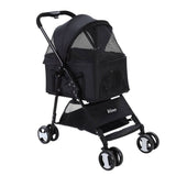 darrahopens Pet Care > Dog Supplies i.Pet Pet Stroller Dog Carrier Foldable Pram 3 IN 1 Middle Size Black