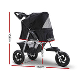 darrahopens Pet Care > Dog Supplies i.Pet Pet Stroller Dog Carrier Foldable Pram Large Black