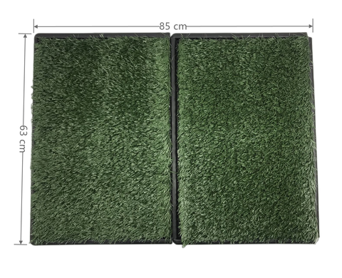 Darrahopens Pet Care > Dog Supplies Indoor Dog Puppy Toilet Grass Potty Training Mat Loo Pad 85 x 63 cm