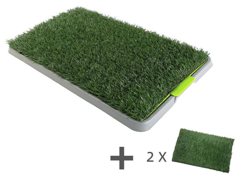 Darrahopens Pet Care > Dog Supplies Indoor Dog Puppy Toilet Grass Potty Training Mat Loo Pad pad With 3 Grass