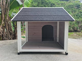 Darrahopens Pet Care > Dog Supplies L Timber Pet Dog Kennel House Puppy Wooden Timber Cabin 130x105x100cm