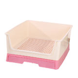 Darrahopens Pet Care > Dog Supplies Medium Dog Potty Training Tray Pet Puppy Toilet Trays Loo Pad Mat With Wall Pink