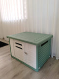 Darrahopens Pet Care > Dog Supplies Medium Plastic Pet Dog Puppy Cat House Kennel Green