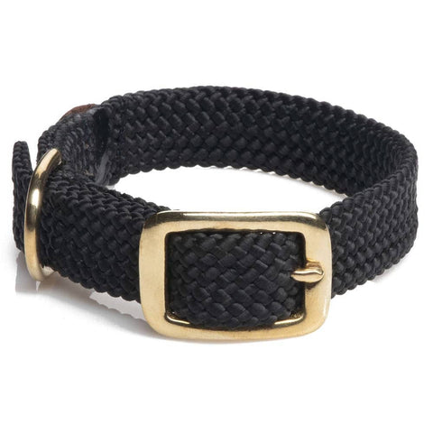 Darrahopens Pet Care > Dog Supplies Mendota Doublebraided Junior Collar 14"  BLACK