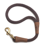 Darrahopens Pet Care > Dog Supplies Mendota Traffic Clip Leash 1/2"x16" (13mm x 40cm)  DARK BROWN