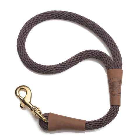Darrahopens Pet Care > Dog Supplies Mendota Traffic Clip Leash 1/2"x16" (13mm x 40cm)  DARK BROWN
