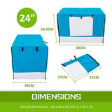 darrahopens Pet Care > Dog Supplies Paw Mate Blue Cage Cover Enclosure for Wire Dog Cage Crate 24in