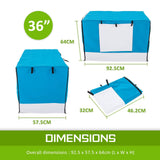 darrahopens Pet Care > Dog Supplies Paw Mate Blue Cage Cover Enclosure for Wire Dog Cage Crate 36in