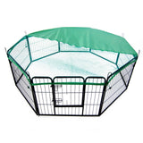 darrahopens Pet Care > Dog Supplies Paw Mate Green Net Cover for Pet Playpen 32in Dog Exercise Enclosure Fence Cage