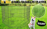 darrahopens Pet Care > Dog Supplies Paw Mate Pet Playpen 8 Panel 24in Foldable Dog Cage + Cover