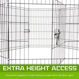 darrahopens Pet Care > Dog Supplies Paw Mate Pet Playpen 8 Panel 24in Foldable Dog Exercise Enclosure Fence Cage
