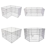 darrahopens Pet Care > Dog Supplies Paw Mate Pet Playpen 8 Panel 24in Foldable Dog Exercise Enclosure Fence Cage