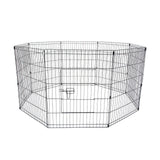 darrahopens Pet Care > Dog Supplies Paw Mate Pet Playpen 8 Panel 24in Foldable Dog Exercise Enclosure Fence Cage
