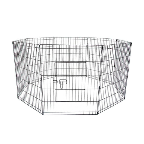darrahopens Pet Care > Dog Supplies Paw Mate Pet Playpen 8 Panel 24in Foldable Dog Exercise Enclosure Fence Cage