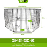 darrahopens Pet Care > Dog Supplies Paw Mate Pet Playpen 8 Panel 30in Foldable Dog Exercise Enclosure Fence Cage