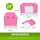 darrahopens Pet Care > Dog Supplies Paw Mate Pink Cage Cover Enclosure for Wire Dog Cage Crate 24in