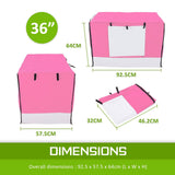 darrahopens Pet Care > Dog Supplies Paw Mate Pink Cage Cover Enclosure for Wire Dog Cage Crate 36in