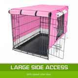 darrahopens Pet Care > Dog Supplies Paw Mate Pink Cage Cover Enclosure for Wire Dog Cage Crate 42in