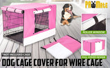 darrahopens Pet Care > Dog Supplies Paw Mate Pink Cage Cover Enclosure for Wire Dog Cage Crate 48in