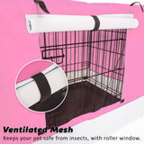 darrahopens Pet Care > Dog Supplies Paw Mate Wire Dog Cage Crate 30in with Tray + Cushion Mat + Pink Cover Combo