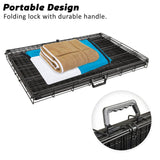 darrahopens Pet Care > Dog Supplies Paw Mate Wire Dog Cage Crate 36in with Tray + Cushion Mat + Blue Cover Combo