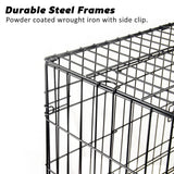 darrahopens Pet Care > Dog Supplies Paw Mate Wire Dog Cage Foldable Crate Kennel 24in with Tray