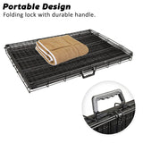 darrahopens Pet Care > Dog Supplies Paw Mate Wire Dog Cage Foldable Crate Kennel 24in with Tray + Cushion Mat Combo