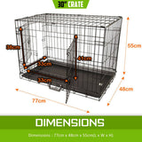 darrahopens Pet Care > Dog Supplies Paw Mate Wire Dog Cage Foldable Crate Kennel 30in with Tray