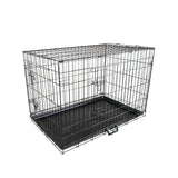 darrahopens Pet Care > Dog Supplies Paw Mate Wire Dog Cage Foldable Crate Kennel 30in with Tray